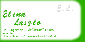 elina laszlo business card